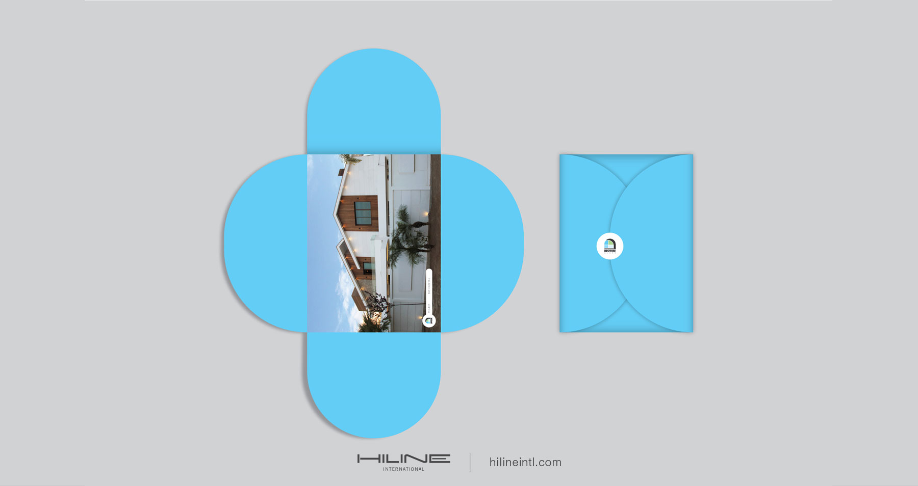 Brother Glass Blue Folder Brand design by Mapleweb